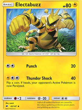 Electabuzz (42/147) [Sun & Moon: Burning Shadows]