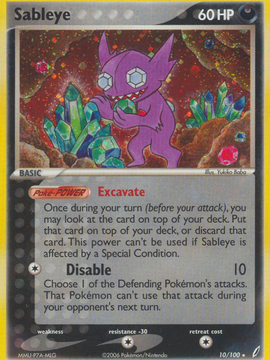 Sableye (10/100) [EX: Crystal Guardians]