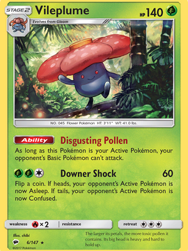 Vileplume (6/147) [Sun & Moon: Burning Shadows]