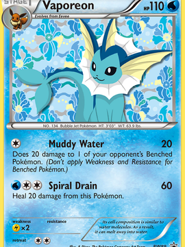 Vaporeon (BW89) [Black & White: Black Star Promos]