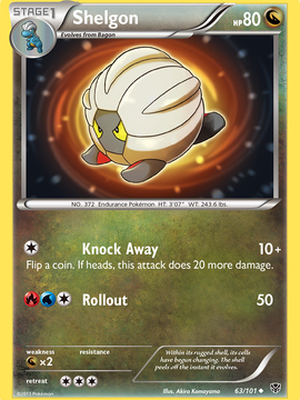 Shelgon (63/101) [Black & White: Plasma Blast]