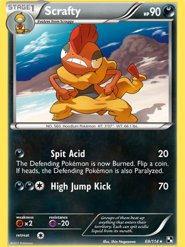 Scrafty (69/114) [Black & White: Base Set]