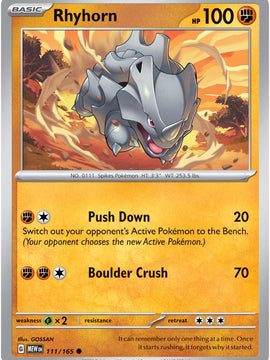 Rhyhorn (111/165) [Scarlet & Violet: 151]