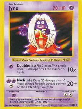 Jynx (31/102) [Base Set Shadowless Unlimited]