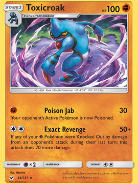 Toxicroak (64/131) [Sun & Moon: Forbidden Light]