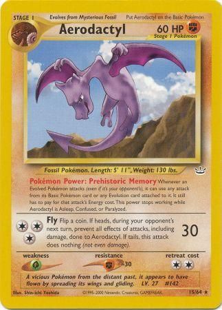 AERODACTYL 53/108 REVERSE HOLO FOIL RARE Pokemon Card