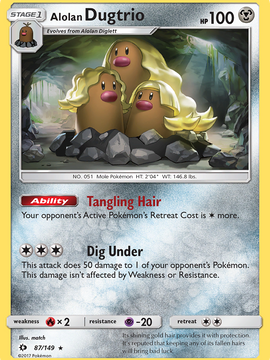 Alolan Dugtrio (87/149) [Sun & Moon: Base Set]