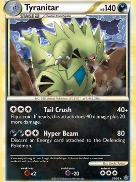 Tyranitar (26/95) [HeartGold & SoulSilver: Unleashed]