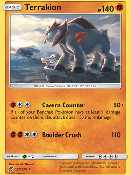 Terrakion (122/236) [Sun & Moon: Unified Minds]