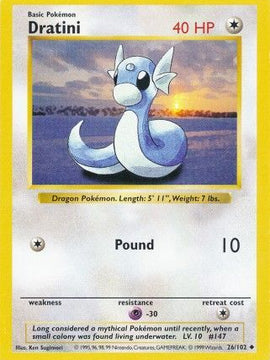 Dratini (26/102) [Base Set Shadowless Unlimited]