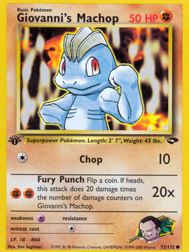 Giovanni's Machop (72/132) [Gym Challenge 1st Edition]