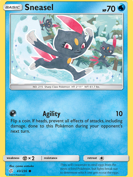 Sneasel (43/236) [Sun & Moon: Cosmic Eclipse]