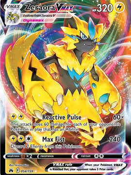 Zeraora VMAX (054/159) [Sword & Shield: Crown Zenith]