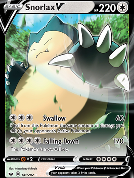 Snorlax V (141/202) [Sword & Shield: Base Set]