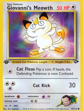 Giovanni's Meowth (74/132) [Gym Challenge 1st Edition]