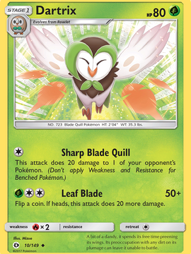 Dartrix (10/149) [Sun & Moon: Base Set]