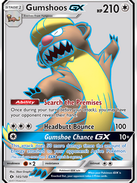 Gumshoos GX (145/149) [Sun & Moon: Base Set]