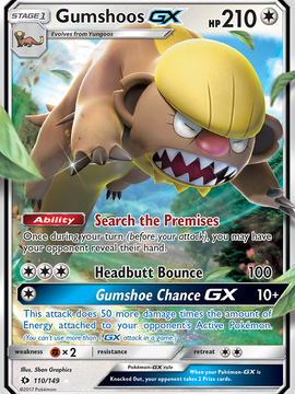 Gumshoos GX (110/149) [Sun & Moon: Base Set]