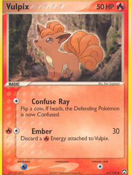 Vulpix (69/108) [EX: Power Keepers]