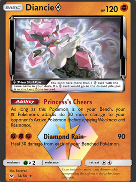 Diancie (74/131) (Prism Star) [Sun & Moon: Forbidden Light]