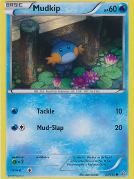 Mudkip (33/160) (Sheen Holo) [XY: Primal Clash]