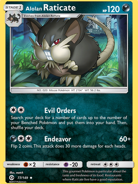 Alolan Raticate (77/149) [Sun & Moon: Base Set]