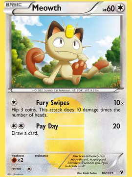 Meowth (102/101) [Black & White: Noble Victories]