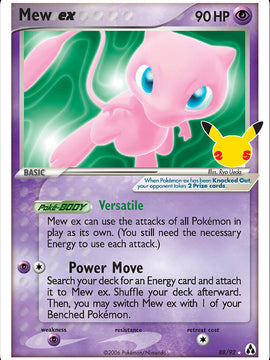 Mew ex (88/92) [Celebrations: 25th Anniversary - Classic Collection]