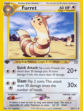 Furret (35/111) [Neo Genesis 1st Edition]