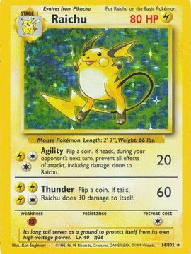 Raichu (14/102) [Base Set Unlimited]