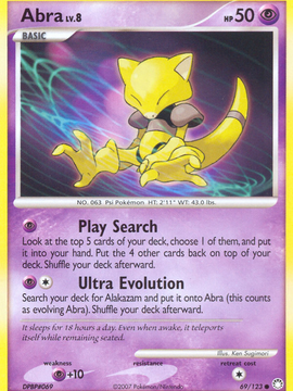 Abra (69/123) [Diamond & Pearl: Mysterious Treasures]