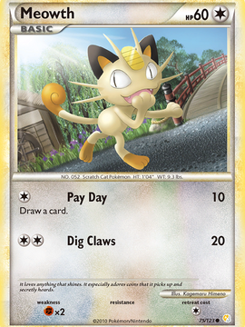 Meowth (75/123) [HeartGold & SoulSilver: Base Set]