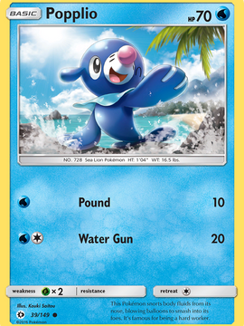 Popplio (39/149) [Sun & Moon: Base Set]