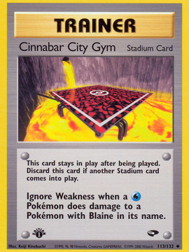 Cinnabar City Gym (113/132) [Gym Challenge 1st Edition]