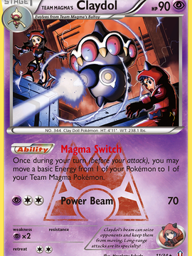 Team Magma's Claydol (11/34) [XY: Double Crisis]