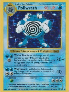 Poliwrath (13/102) [Base Set Shadowless Unlimited]