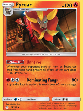 Pyroar (19/131) [Sun & Moon: Forbidden Light]