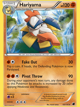 Hariyama (63/116) [Black & White: Plasma Freeze]