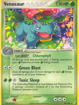 Venusaur (28/100) (Theme Deck Exclusive) [EX: Crystal Guardians]