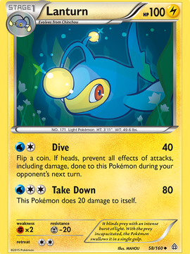 Lanturn (58/160) [XY: Primal Clash]