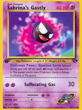 Sabrina's Gastly (97/132) [Gym Challenge 1st Edition]