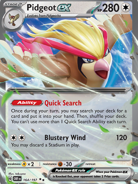 Pidgeot ex (164/197) [Scarlet & Violet: Obsidian Flames]