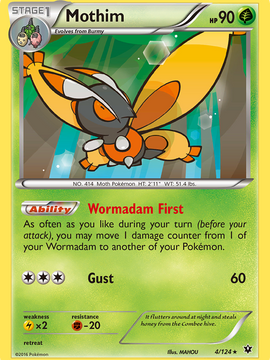 Mothim (4/124) [XY: Fates Collide]