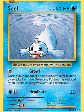 Seel (28/108) [XY: Evolutions]