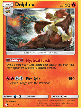 Delphox (17/131) [Sun & Moon: Forbidden Light]