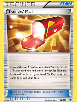 Trainers' Mail (92/108) [XY: Roaring Skies]