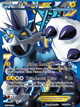 Thundurus EX (110/116) [Black & White: Plasma Freeze]