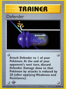 Defender (80/102) (Shadowless) [Base Set 1st Edition]