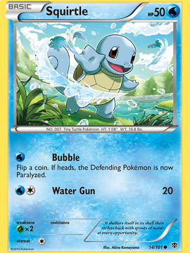 Squirtle (14/101) [Black & White: Plasma Blast]