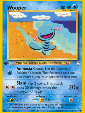 Wooper (82/111) [Neo Genesis 1st Edition]